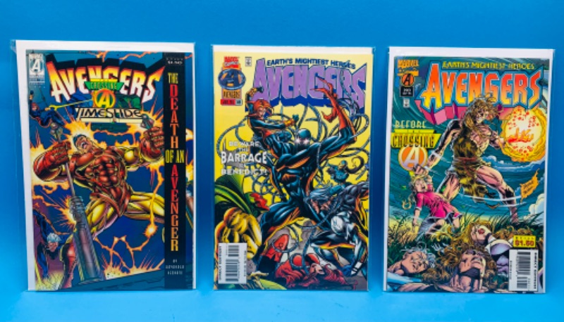 Photo 1 of 625370…3 older avengers comics in plastic sleeves 