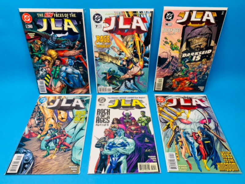 Photo 1 of 625450…6 JLA  comics in plastic sleeves 