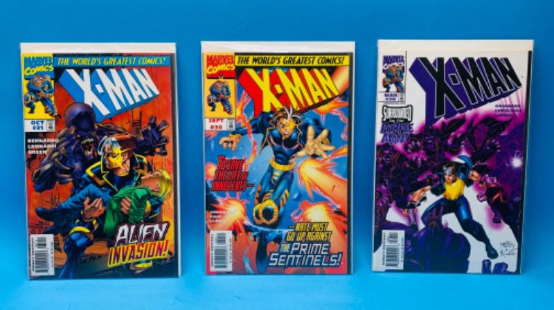 Photo 1 of 625452…  3 X-men comics in plastic sleeves 