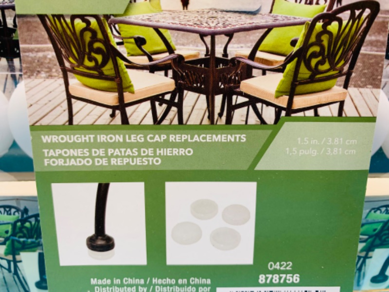 Photo 2 of 625483…  12 boxes-144 packages of wrought iron leg cap replacements 