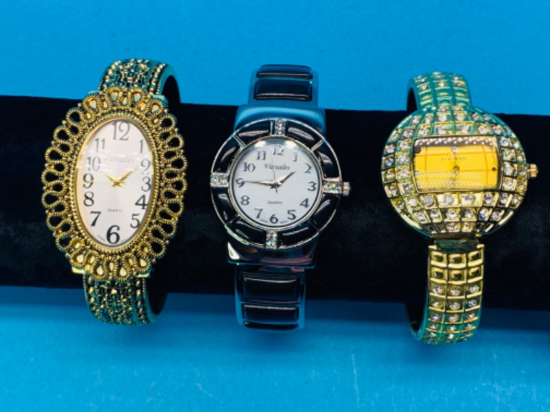 Photo 2 of 625613…5 ladies fashion cuff watches-will need batteries replaced 