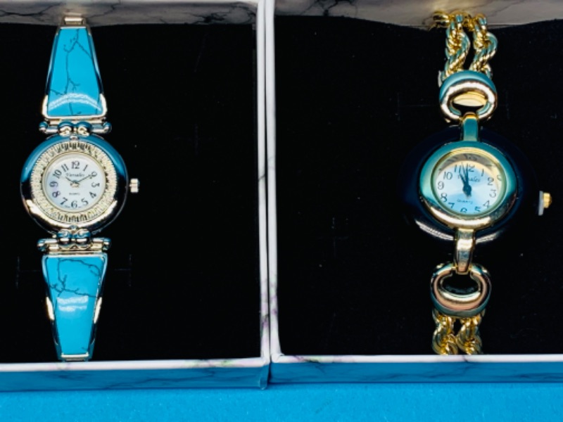 Photo 2 of 625616… 3 ladies fashion watches in gift boxes-will need batteries replaced 
