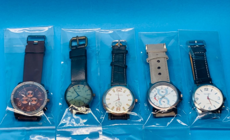 Photo 1 of 625617…5 mens fashion watches - will need batteries replaced 