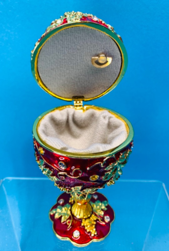 Photo 3 of 625651…4” impulse musical jeweled and crystal enamel hinged trinket box in box 
