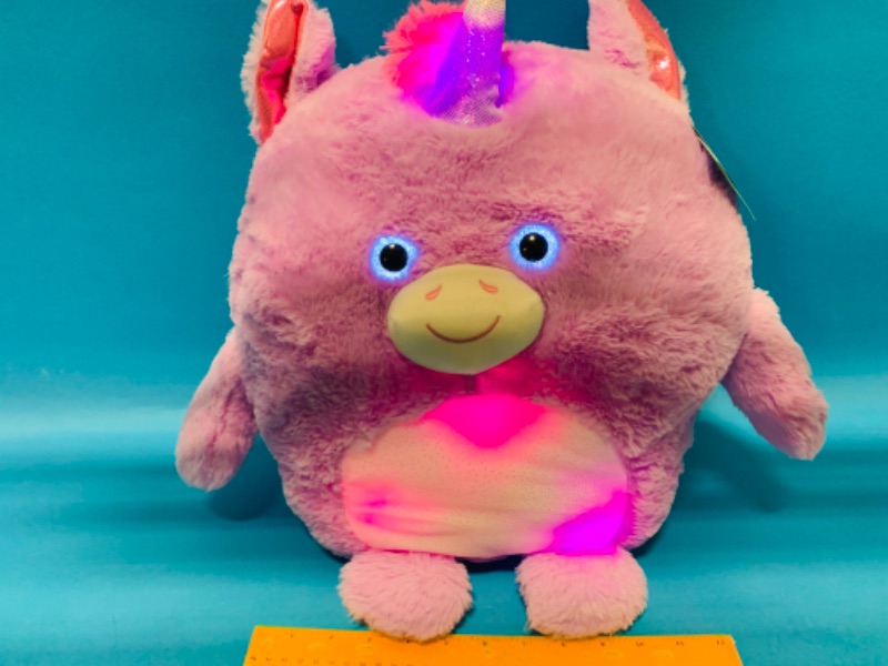 Photo 5 of 625716…large light up hug me plush unicorn 