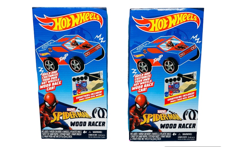 Photo 1 of 625787…2 hot wheels Spider-man wood racers - everything included 