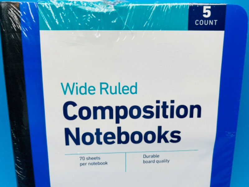 Photo 2 of 625790…5 count wide ruled composition notebooks