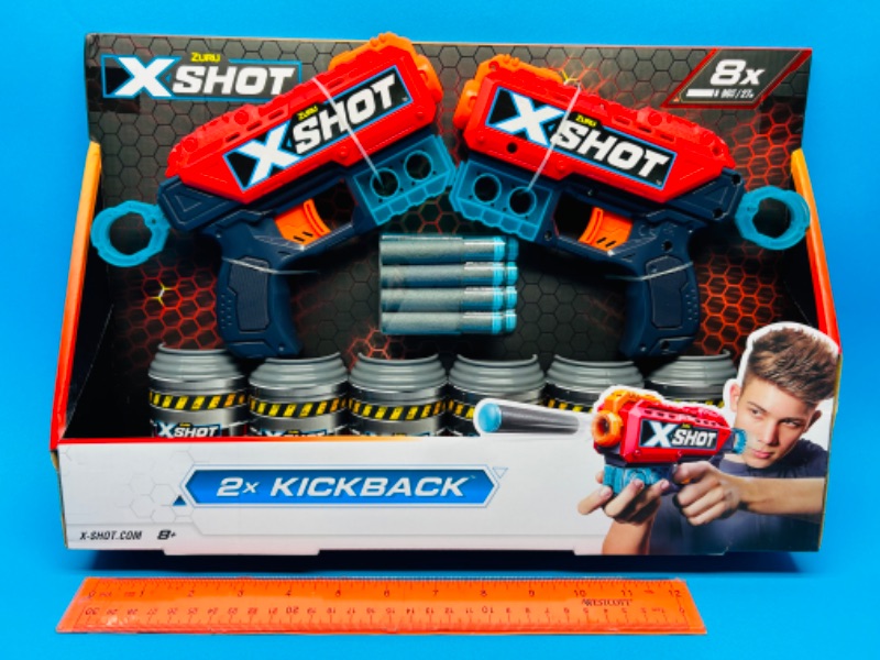 Photo 1 of 625800…Zuru X Shot toy gun with target cans