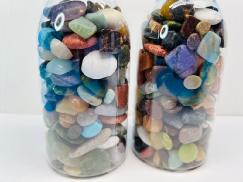 Photo 1 of 625809… 2 bottles of small polished rocks 5” each