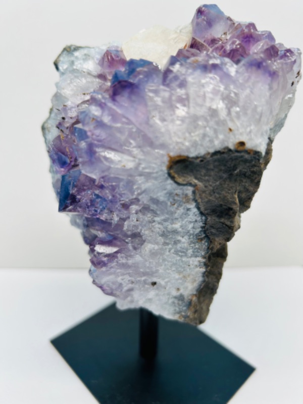 Photo 3 of 625825…6” amethyst crystal rock on stand - height includes stand 