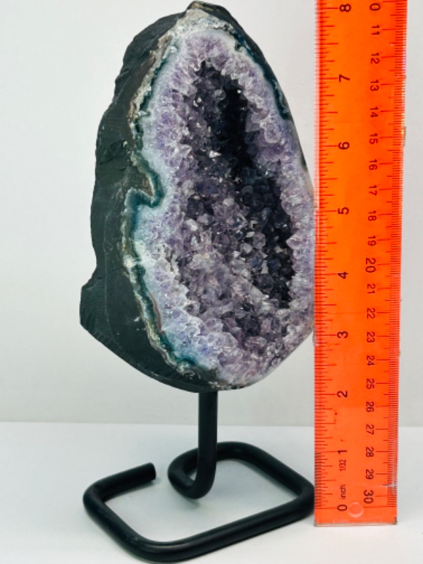 Photo 5 of 625839…7.5”  amethyst rock on stand -height includes stand 