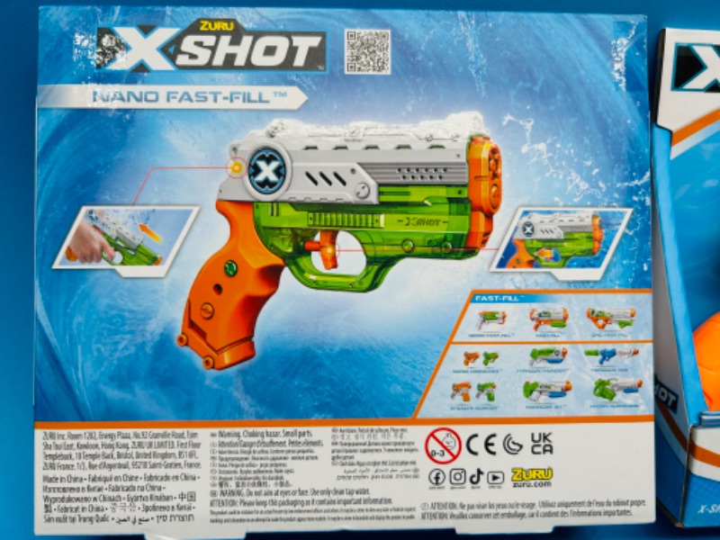 Photo 2 of 625851…2 Zuru X Shot nano fast fill water guns 