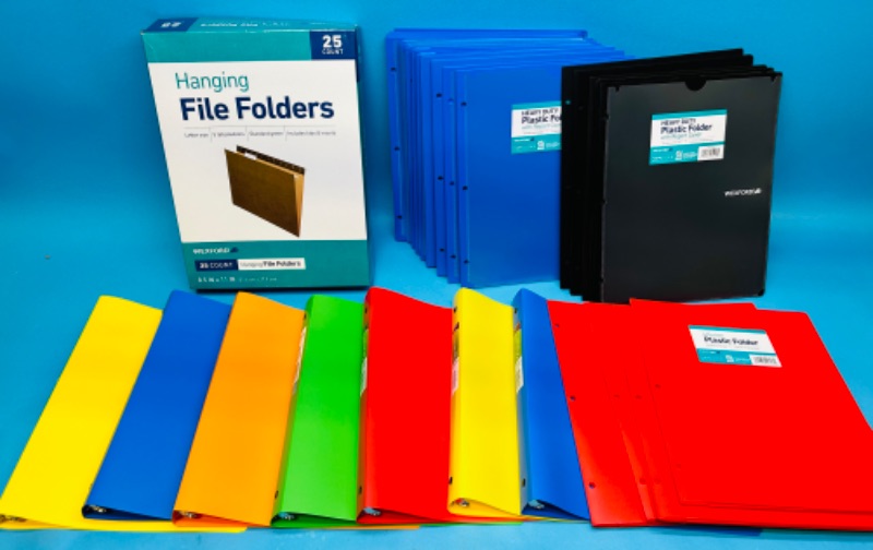 Photo 1 of 625886…hanging and  plastic folders and binders 