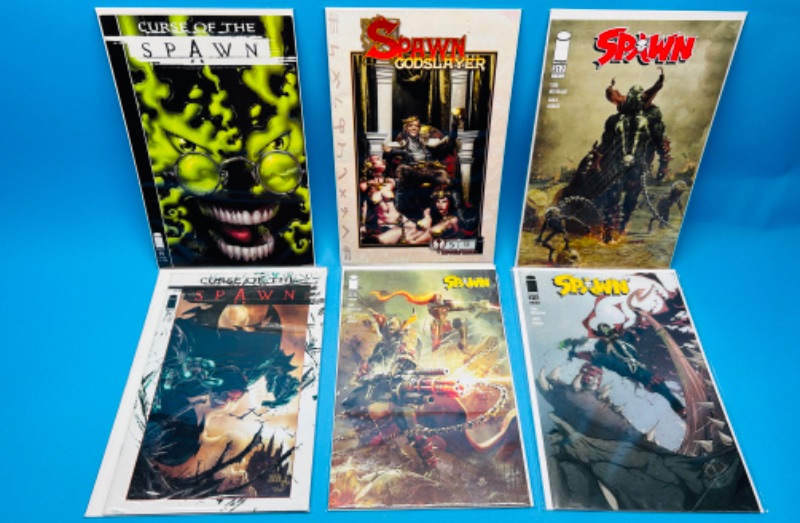 Photo 1 of 625907…6 Spawn comics in plastic sleeves 