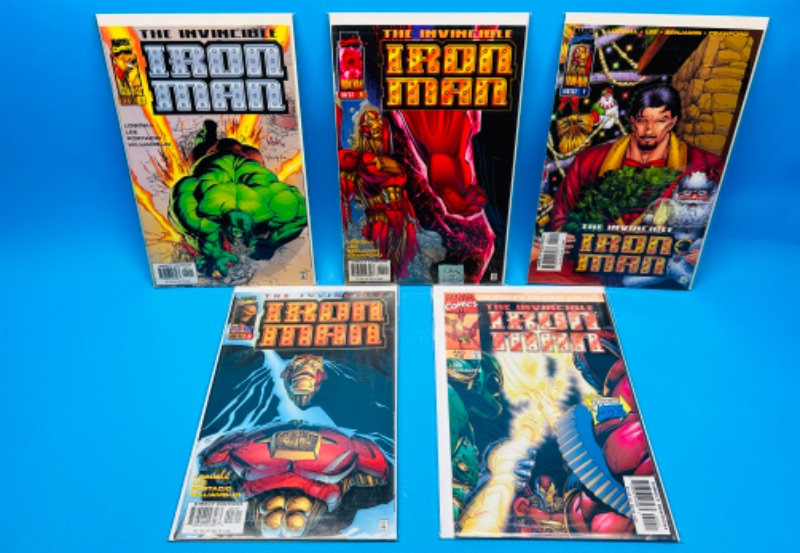 Photo 1 of 625908…5 Iron Man comics in plastic sleeves 