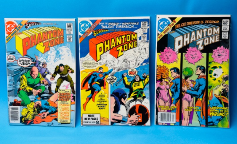 Photo 1 of 625916…3 vintage $.60 phantom zone comics in plastic sleeves 