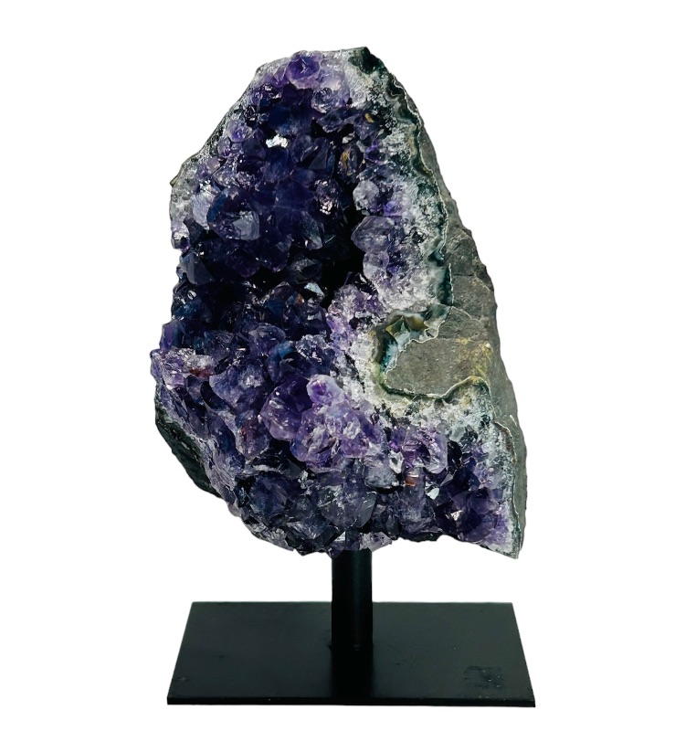 Photo 1 of 626020…5” amethyst crystal rock on stand - height includes display stand 