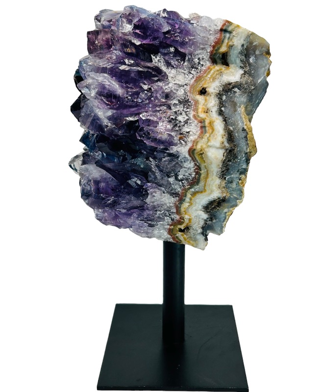 Photo 1 of 626021…5” amethyst crystal rock on stand - height includes display stand 