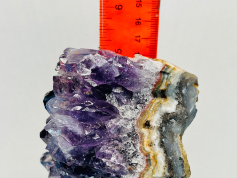 Photo 3 of 626021…5” amethyst crystal rock on stand - height includes display stand 