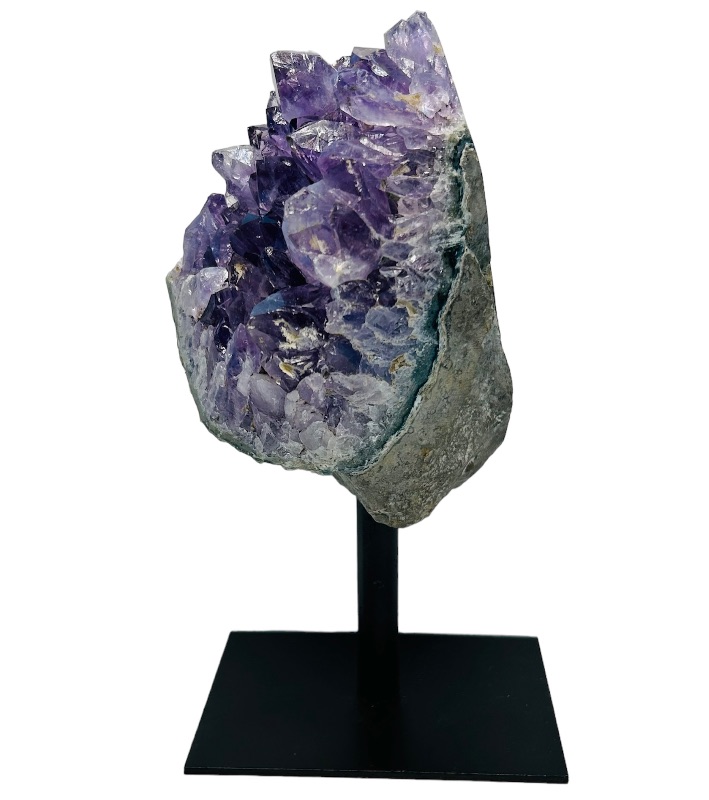 Photo 2 of 626022…5” amethyst crystal rock on stand - height includes display stand 