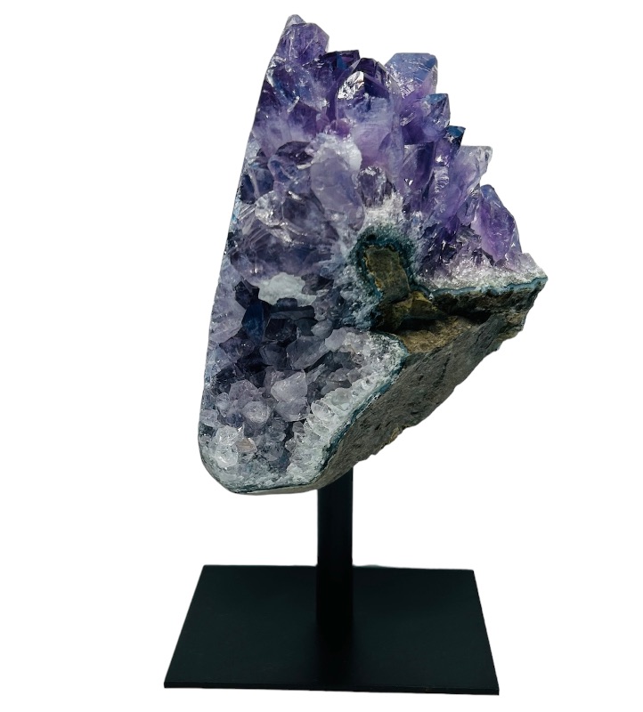 Photo 3 of 626022…5” amethyst crystal rock on stand - height includes display stand 