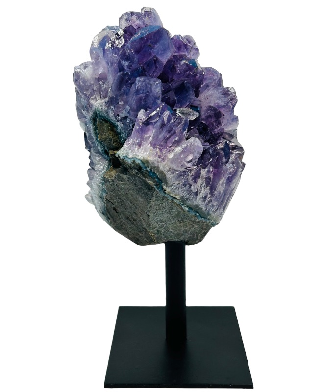 Photo 1 of 626022…5” amethyst crystal rock on stand - height includes display stand 