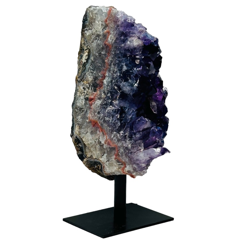 Photo 2 of 626029…6” amethyst crystal rock on stand - height includes display stand 