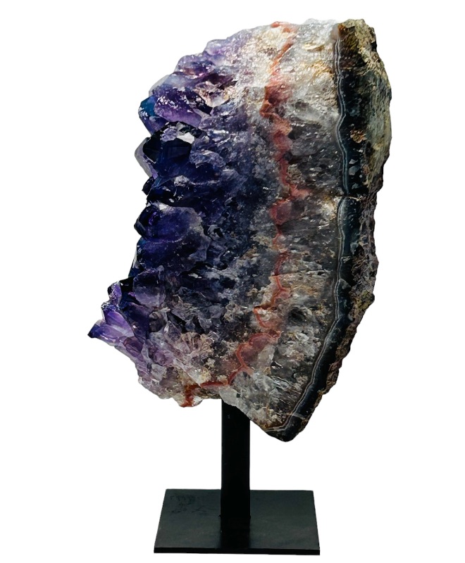 Photo 4 of 626029…6” amethyst crystal rock on stand - height includes display stand 