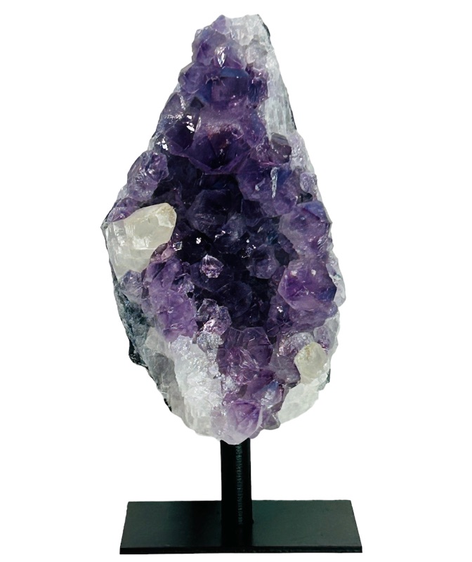 Photo 1 of 626035…6” amethyst crystal rock on stand - height includes display stand 