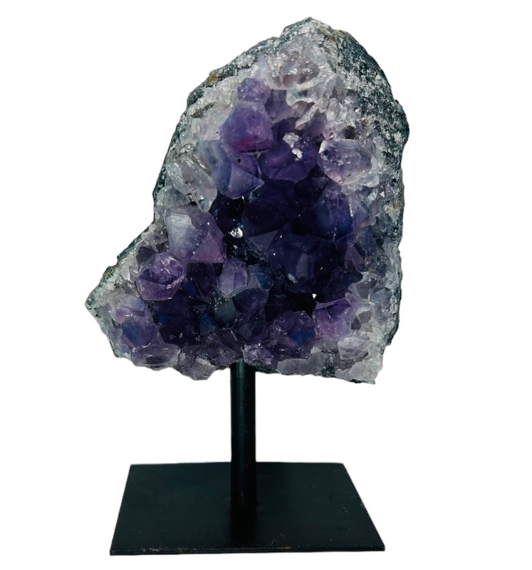 Photo 1 of 626036…6”  amethyst crystal rock on stand - height includes display stand 