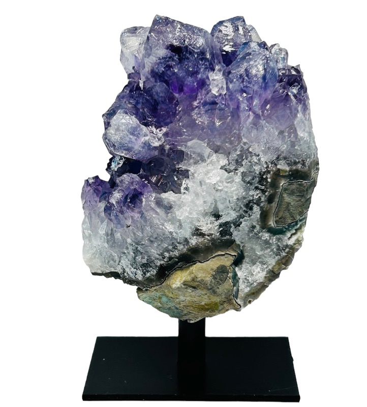 Photo 1 of 626039…4”  amethyst crystal rock on stand - height includes display stand 