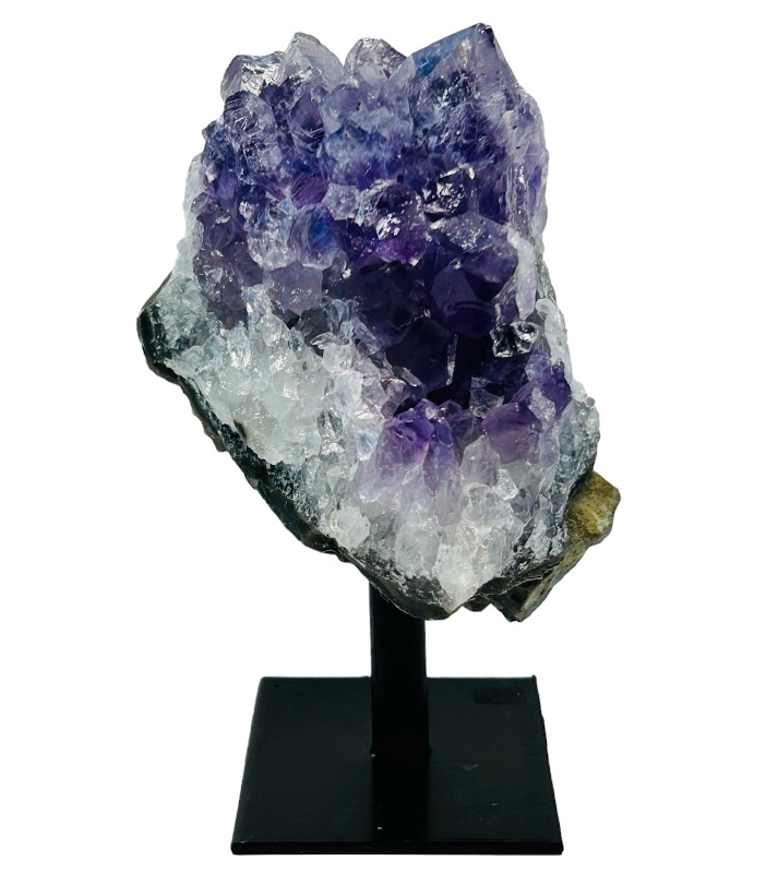 Photo 4 of 626039…4”  amethyst crystal rock on stand - height includes display stand 