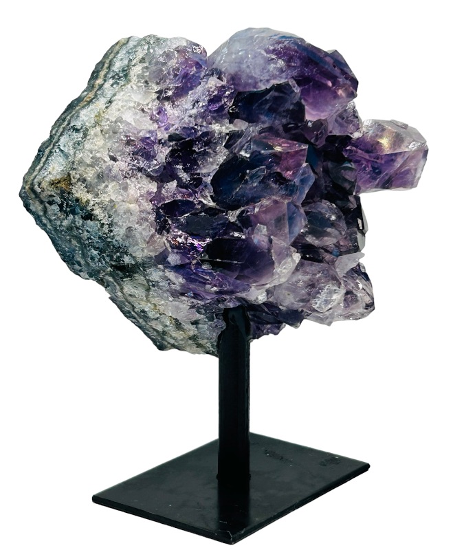 Photo 1 of 626040…4.5”  amethyst crystal rock on stand - height includes display stand 