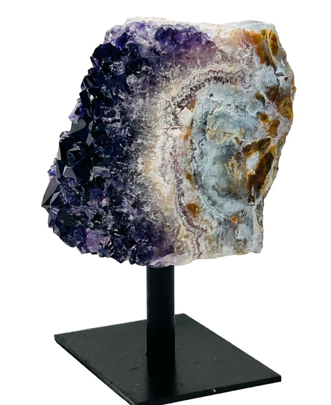 Photo 1 of 626041…4”  amethyst crystal rock on stand - height includes display stand 