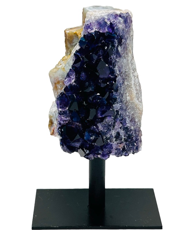 Photo 2 of 626041…4”  amethyst crystal rock on stand - height includes display stand 