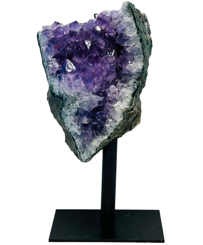 Photo 1 of 626042…5”  amethyst crystal rock on stand - height includes display stand 