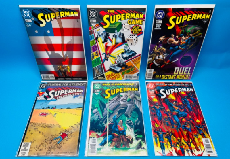 Photo 1 of 626052… 6 Superman comics in plastic sleeves 