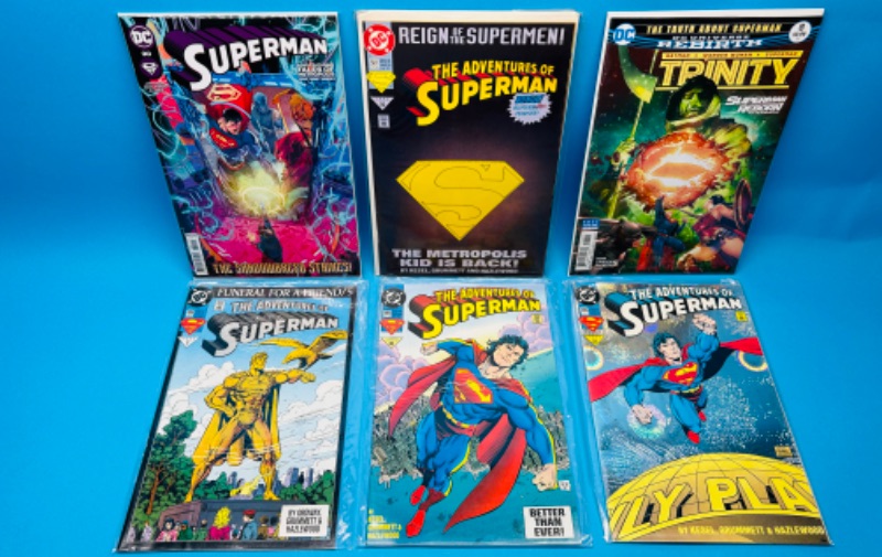 Photo 1 of 626054… 6 Superman comics in plastic sleeves 