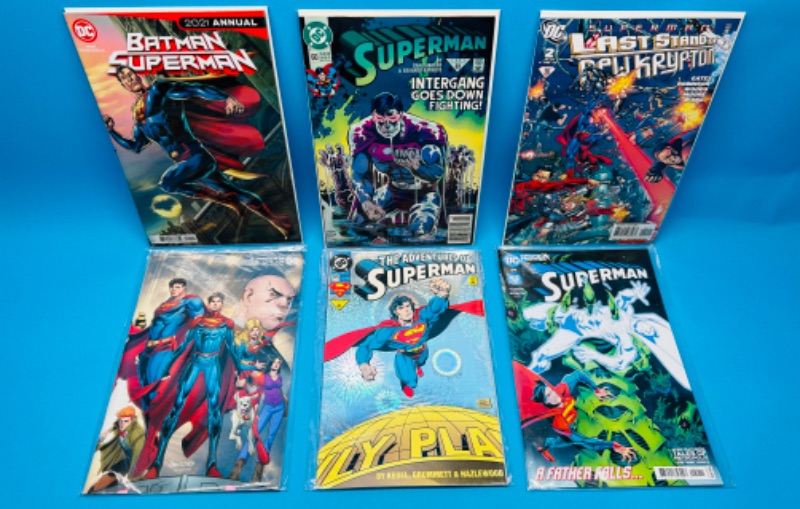 Photo 1 of 626056… 6 Superman comics in plastic sleeves 