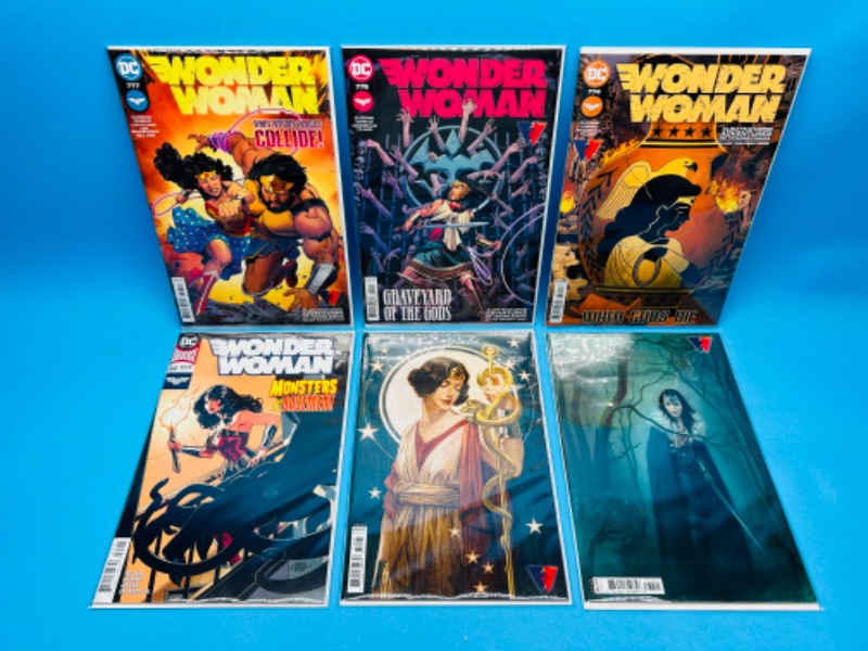 Photo 1 of 626061…6 Wonder Woman  comics in plastic sleeves 