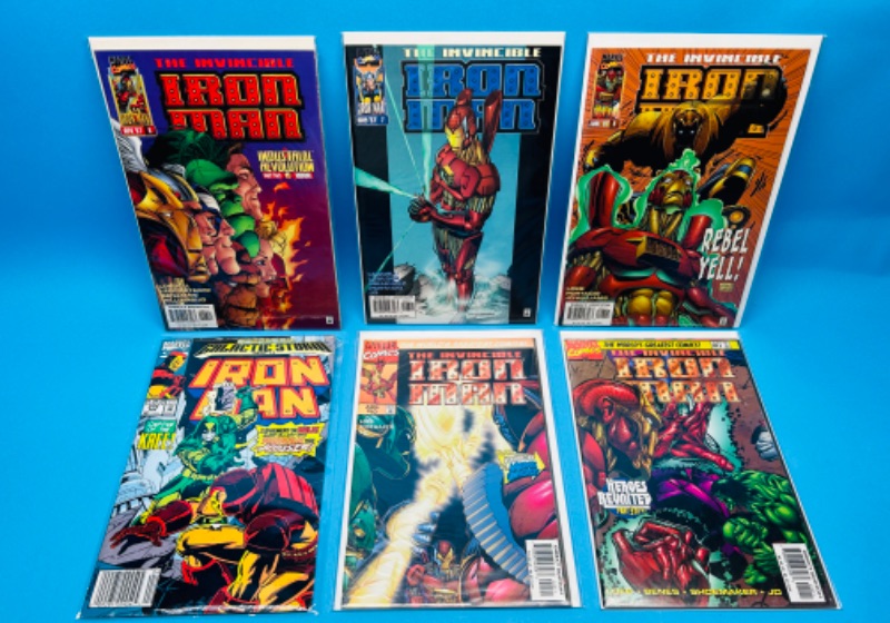 Photo 1 of 626079…6 Iron Man  comics in plastic sleeves 