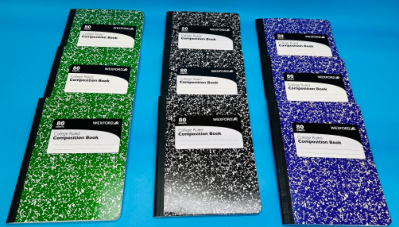 Photo 1 of 626134…9 college ruled composition notebooks 