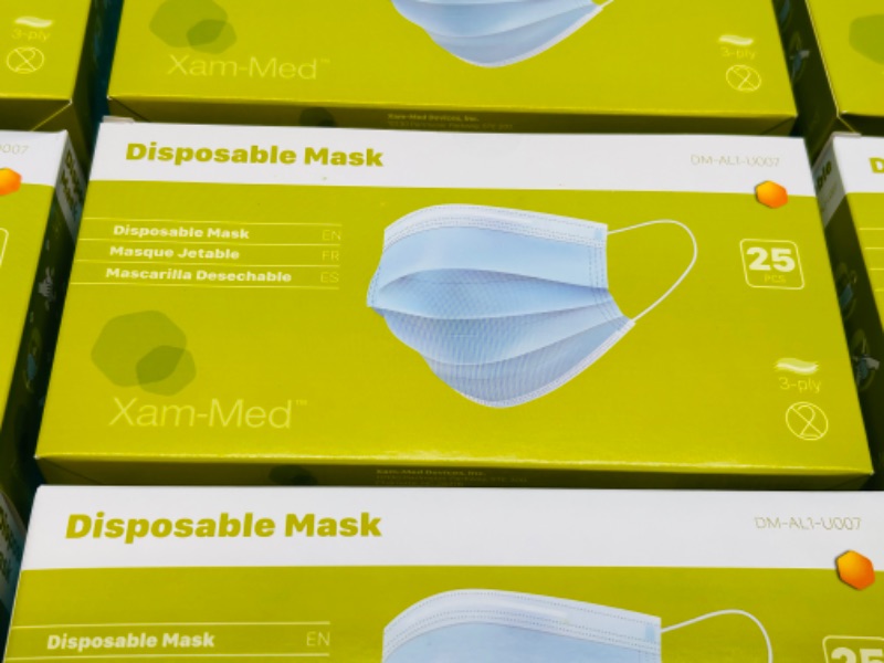 Photo 2 of 626170… 20 boxes of 3 ply face masks -500 total 