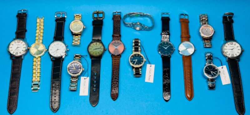 Photo 1 of 626201…will need batteries replaced-14 mens and womens watches 