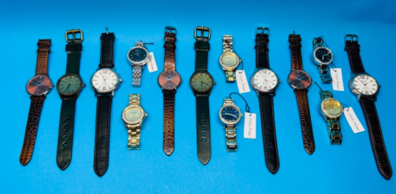 Photo 1 of 626202…will need batteries replaced-14 men’s and womens watches 