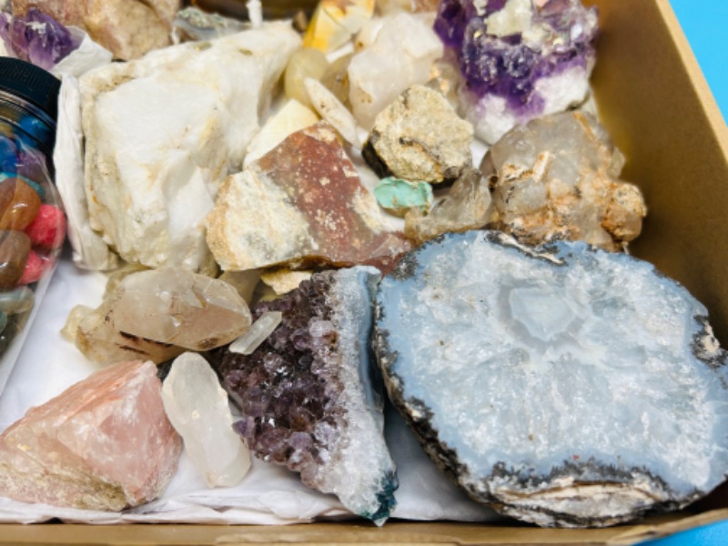 Photo 2 of 626220…large box of collectible rocks and geodes 