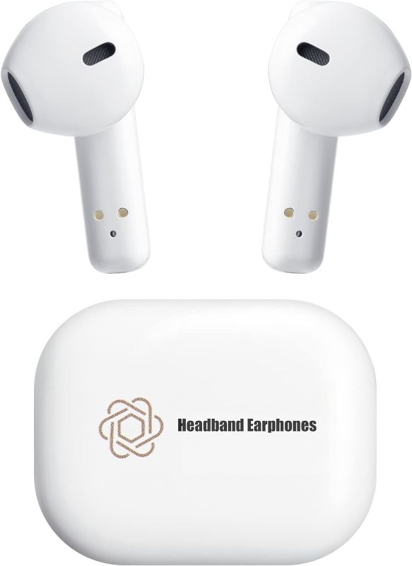 Photo 1 of Headband Earphones True Wireless Earbuds for iPhone/Android Phones - Wireless 5.0 Wireless Earphones with LED Display, Touch Control, USB C Charging Case
