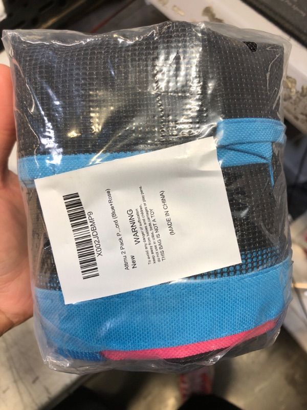 Photo 1 of Attmu 2 Pack Portable Mesh Shower Caddy Dorm with 8 Mesh Storage Pockets, Quick Dry Waterproof Shower Tote Bag Oxford Blue Rose