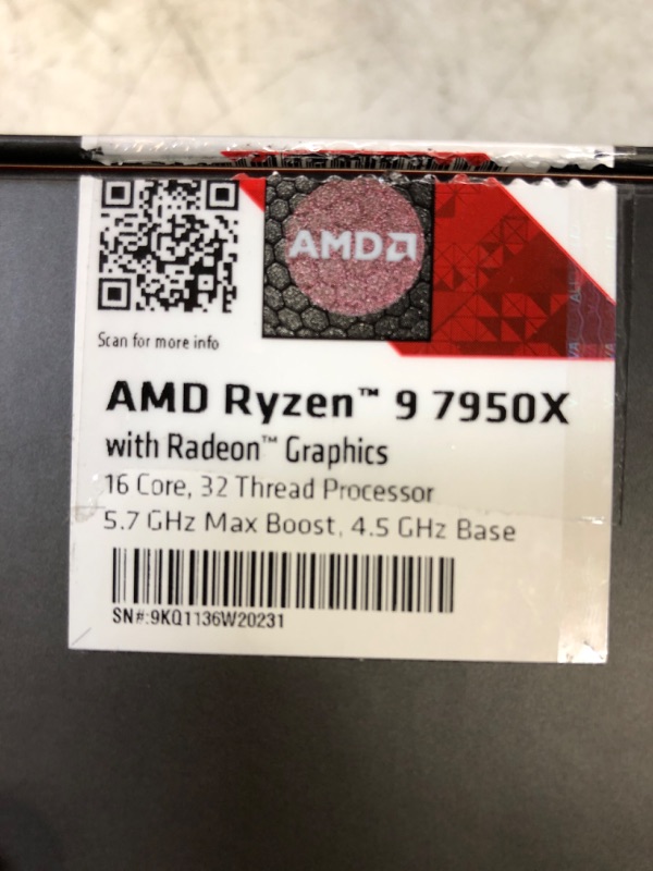 Photo 3 of AMD Ryzen™ 9 7950X 16-Core, 32-Thread Unlocked Desktop Processor
