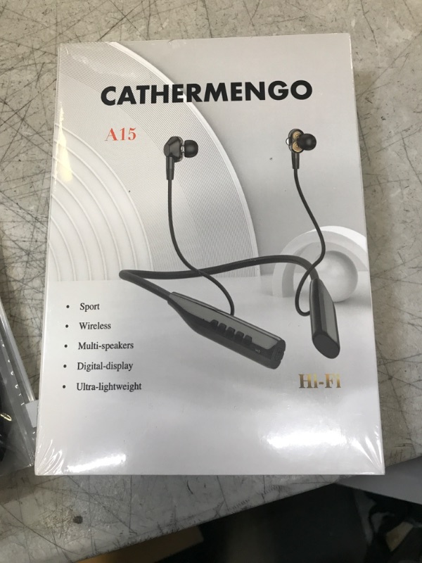Photo 1 of CATHERMENGO Multi Speakers Wireless Bluetooth Headphones, Neckband Headset with Built-in Noise Cancelling Microphone, Hi-Fi Stereo Gaming Running Earbuds